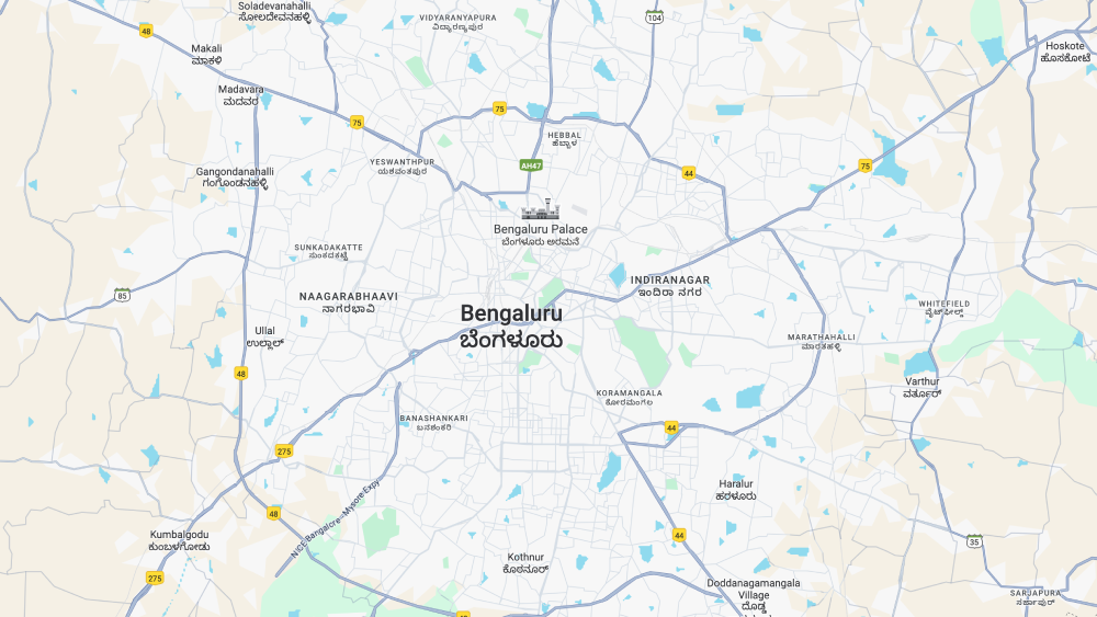 Bangalore Map Background